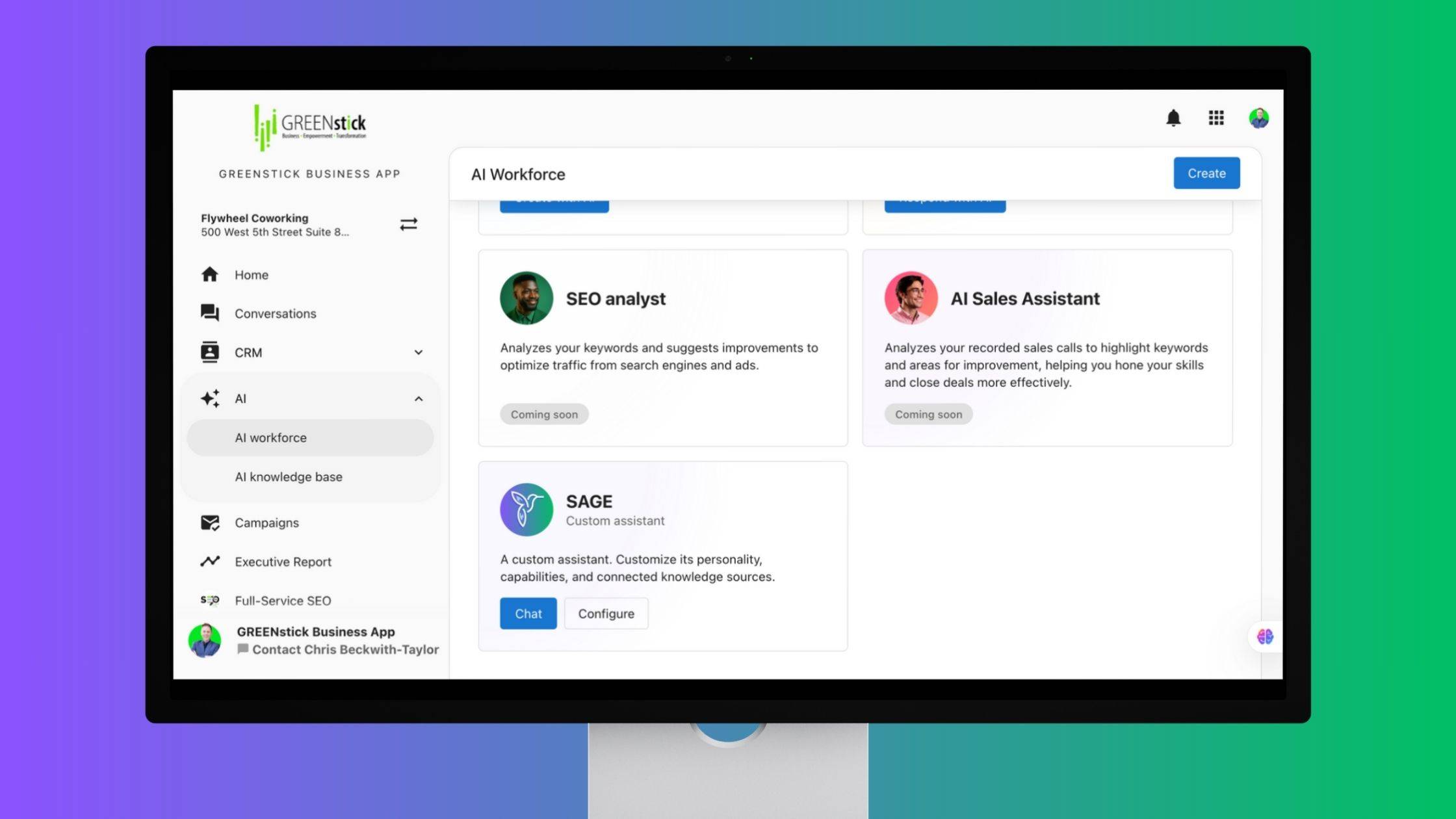 Introducing SAGE Your New AI Business Assistant is Coming Soon to GREENstick